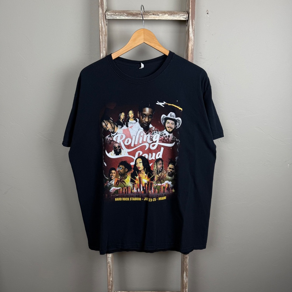 2021 Rolling Loud Miami Black‎ T Shirt size Large